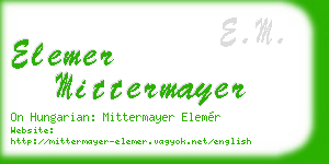 elemer mittermayer business card